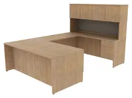 U Shaped Desk with Hutch and Drawers - Concept 400E Series