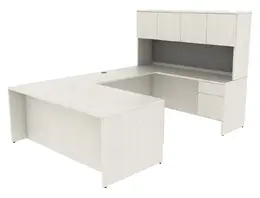 U Shaped Desk with Hutch and Drawers - Concept 400E Series