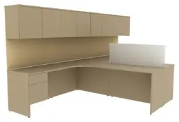 Two Person Desk with Storage - Concept 400E