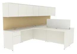Two Person Desk with Storage - Concept 400E