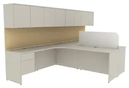 Two Person Desk with Storage - Concept 400E Series