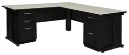L Shaped Desk with Drawers - Legacy