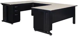 U Shaped Desk with Drawers - Fusion