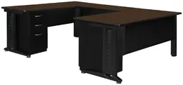 U Shaped Desk with Drawers - Fusion