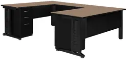 U Shaped Desk with Drawers - Fusion