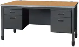 Rectangular Desk With Drawers - Mesa
