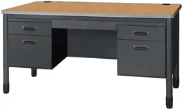 Rectangular Desk With Drawers - Mesa