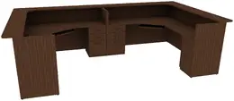 2 Person Reception Desk with Drawers - Maverick