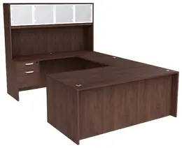 U Shaped Desk with Hutch - HL