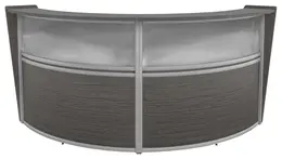 2 Person Curved Reception Desk - Marque Plexi