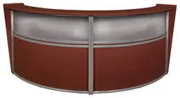 2 Person Curved Reception Desk - Marque Plexi