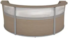 3 Person Curved Reception Desk - Marque Plexi