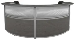 4 Person Curved Reception Desk - Marque Plexi