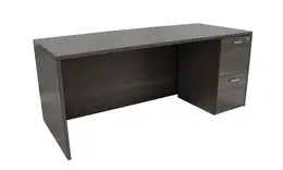 Rectangular Desk with Drawers - Amber