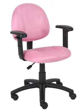 Pink Office Chair with Arms