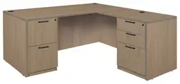 L Shaped Office Desk - Amber