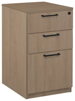 Freestanding 3 Drawer File Cabinet - Amber
