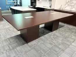 Cube Base Conference Table with Power - Tuxedo Series