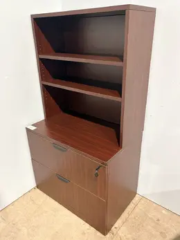 Lateral File with Bookcase Hutch - PL Laminate Series