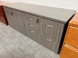 Combo Pedestal Storage Cabinet Credenza - Tuxedo Series