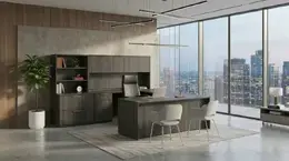 U-Shaped Office Desk - Amber