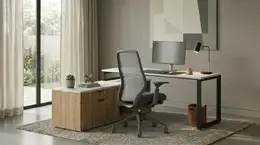 Modern L Shaped Desk with Storage - Elements