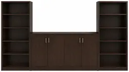 Storage Cabinet Credenza with Bookcases - Napa