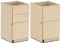 Pair of 2 & 3 Drawer Pedestals for Groupe Lacasse Desks
