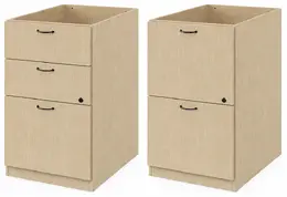 Pair of 2 & 3 Drawer Pedestals for Groupe Lacasse Desks