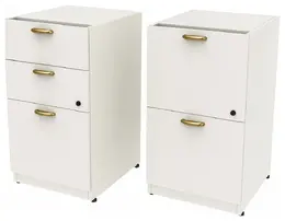 Pair of 2 & 3 Drawer Pedestals for Groupe Lacasse Desks