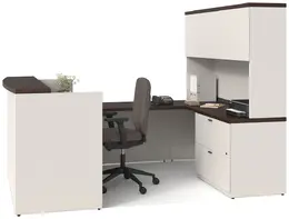 U Shaped Reception Desk with Hutch - Concept 70