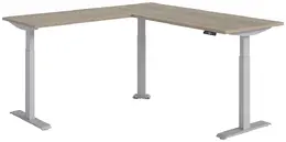 L Shaped Sit Stand Desk - Quorum Multiconference