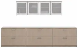 Lateral File and Wall Mounted Hutch Set - Morpheo