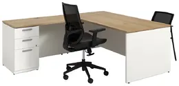 L Shape Desk with Drawers - Morpheo