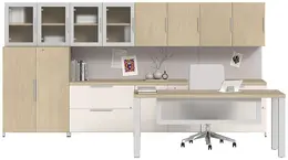 Rectangular Desk with Storage - Quad