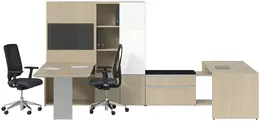 U Shaped Desk with Storage - Nex