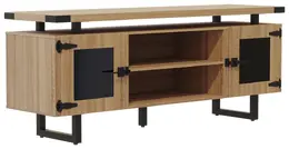 Storage Credenza with Glass Doors - Mirella