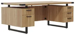 Double Pedestal Desk with Drawers - Mirella