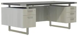 Double Pedestal Desk with Drawers - Mirella