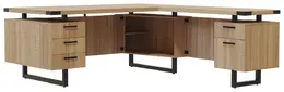 L Shaped Desk with Drawers - Mirella