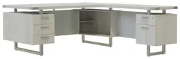 L Shaped Desk with Drawers - Mirella