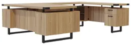U Shaped Desk with Drawers - Mirella