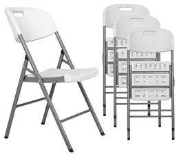 Plastic Folding Chairs - 4 Pack - Trestle