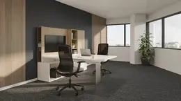 Modern L Shaped Desk with Storage - Nex