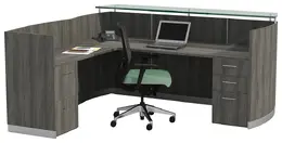 L Shaped Reception Desk with Drawers - Medina