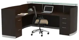 L Shaped Reception Desk with Drawers - Medina