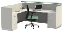 L Shaped Reception Desk with Drawers - Medina