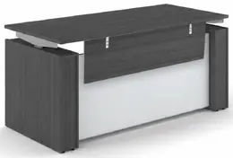 Standing Desk with Glass Modesty Panel - Elevare