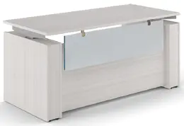 Standing Desk with Acrylic Modesty Panel - Elevare