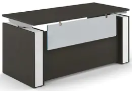Sit Stand Desk with Acrylic Modesty Panel - Elevare